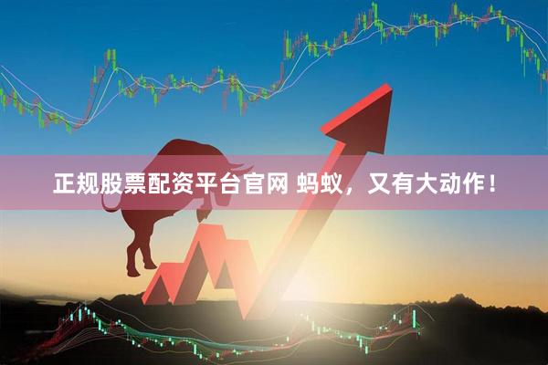 正规股票配资平台官网 蚂蚁，又有大动作！